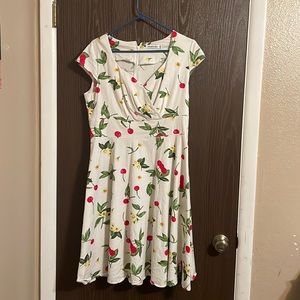 Springy dress cherries and floral.